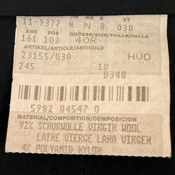 HUGO BOSS - Charcoal Gray Virgin Wool Dress Pants - Men’s 40 x 28 - Picture 4 of 7